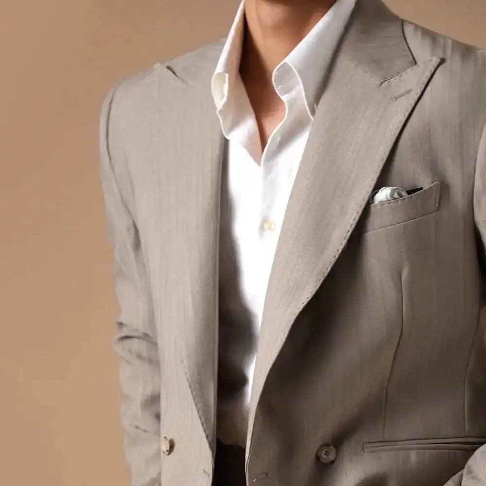 Tuxedo Suit NOT LIKE One-Piece Double-Breasted Suit Set For Men Business Casual Commuter Suit Smoking Uomo Mens Suits Designers
