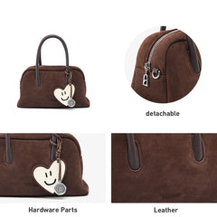 Barrel Boston crossbody in suede