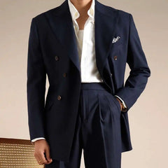 Double Breasted Wedding Suit Men Tuxedo Suit Smoking Homme Mariage Traje Novio 2024 Wool Italian Blazers Suit For Men's Business
