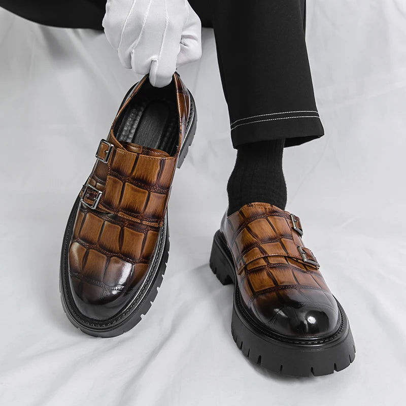 Men Thick Soled Loafers Are Comfortable Classic Non Slip  Suitable for Formal Business Men Shoes