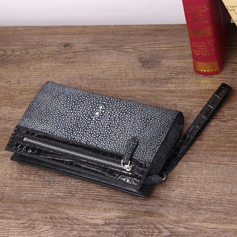 Spring 2024 New Men's Clutch Bag High-quality Genuine Leather Envelope Clutch Bag Large Capacity Men's Bag