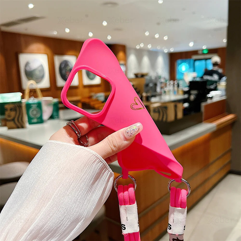 12. Heart Strap Silicone Case