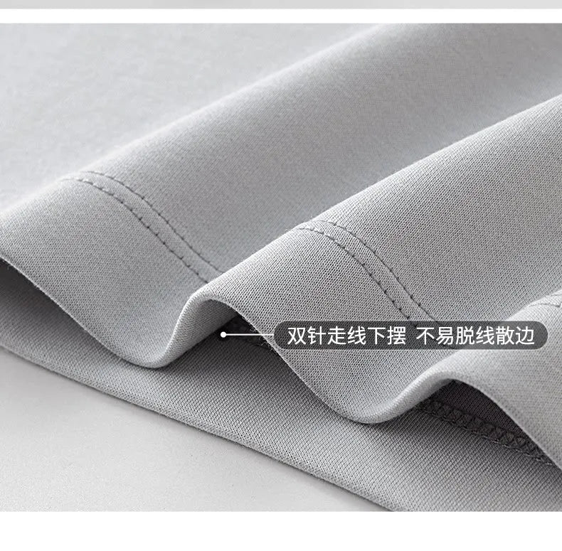 Men's Short Sleeve T-Shirt Summer Cool Breathable Business Casual Fashion Loose T Shirt Plus Size Tshirt