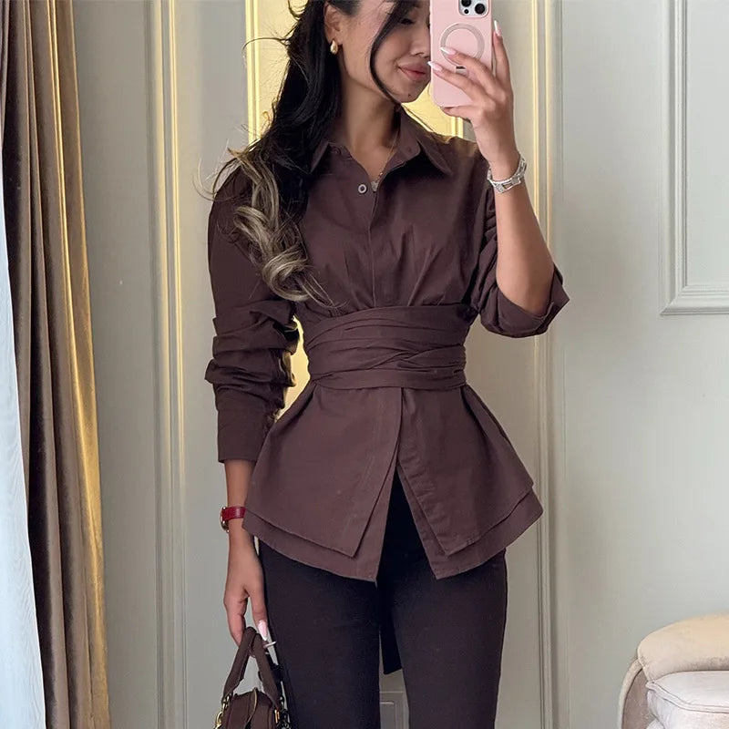 Silk Tie Blouse