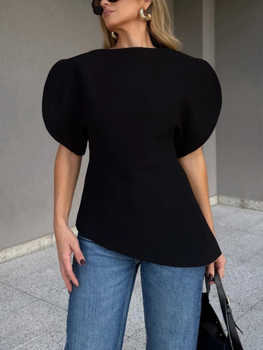 Spliced Fold Loose Shirt