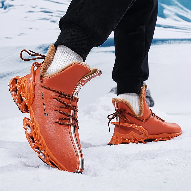 men boots 2025 New Winter Slippers Warm Men Shoes Waterproof Non-Slip Plush Sneakers Male tenis shoes Boots Men Sneakers Winter