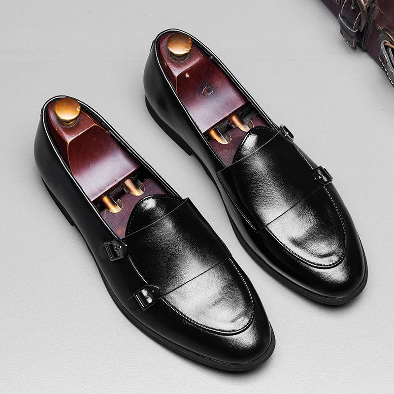 Men Loafers PU Classic Business Banquet Men Shoes Size 38-48