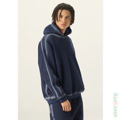 New Arrival Autumn/Winter Men's Ins Style 350G Fleece Water-Washed Hoodie | Wholesale & Dropshipping