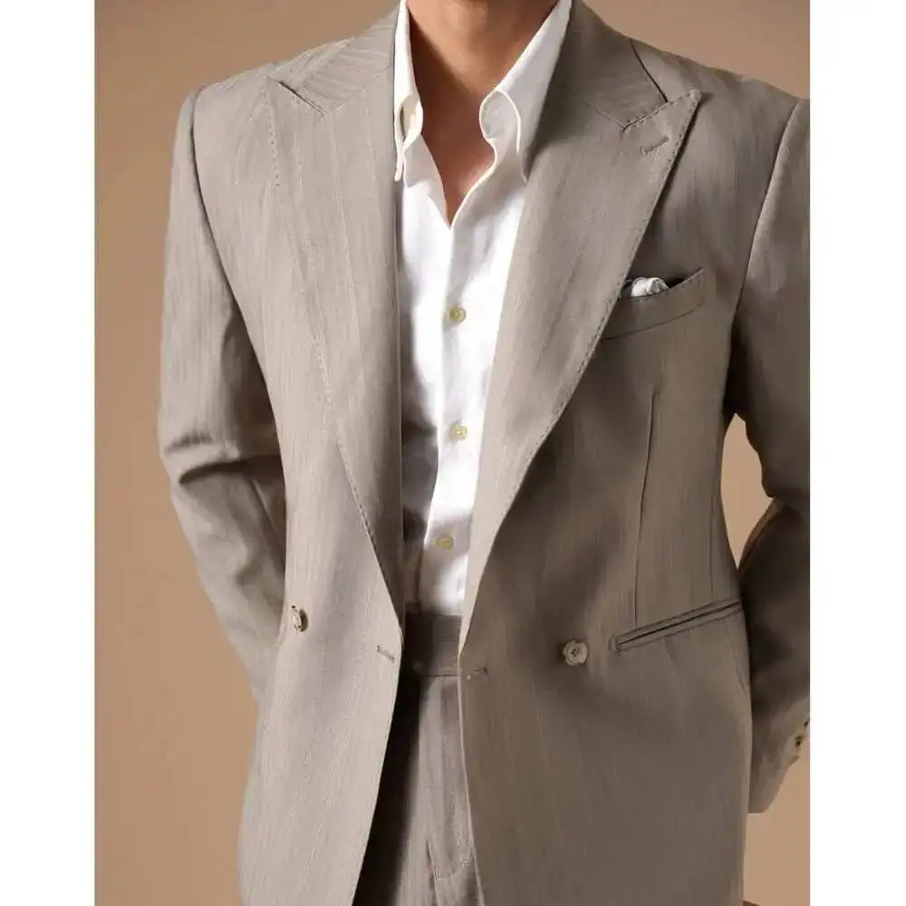 Tuxedo Suit NOT LIKE One-Piece Double-Breasted Suit Set For Men Business Casual Commuter Suit Smoking Uomo Mens Suits Designers