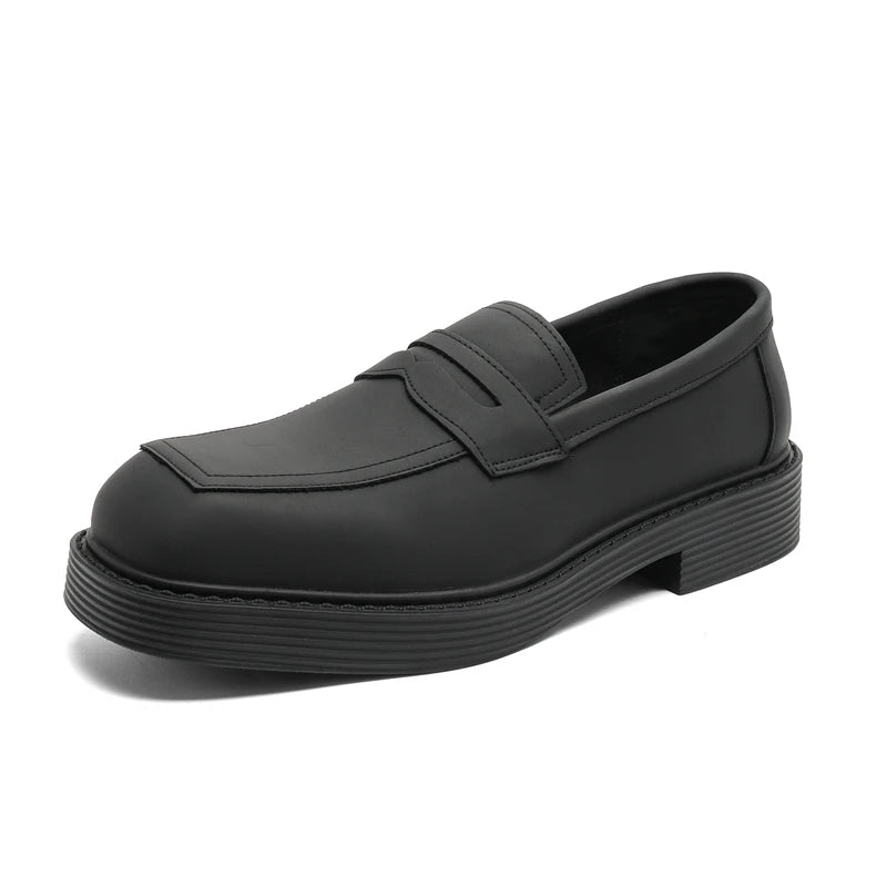 Hight Quality Spring New Classic British Business Casual Style Patent Leather Loafers For Men's Hombre Height Increasing Shoes