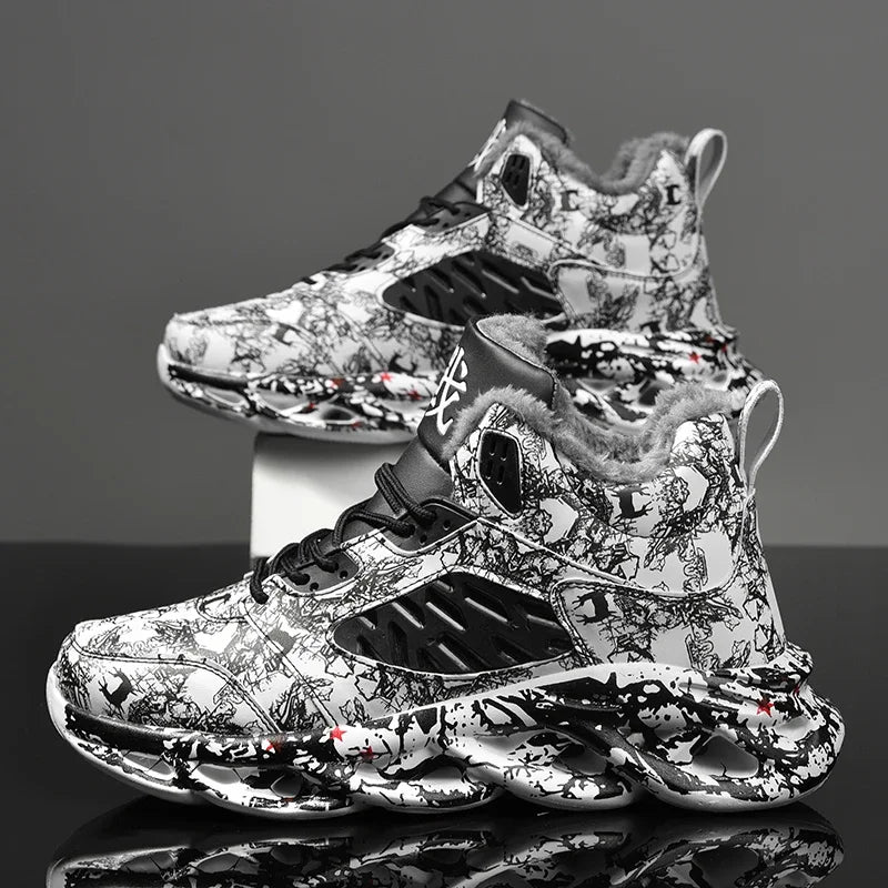 men boots 2025 New Winter Slippers Warm Men Shoes Waterproof Non-Slip Plush Sneakers Male tenis shoes Boots Men Sneakers Winter