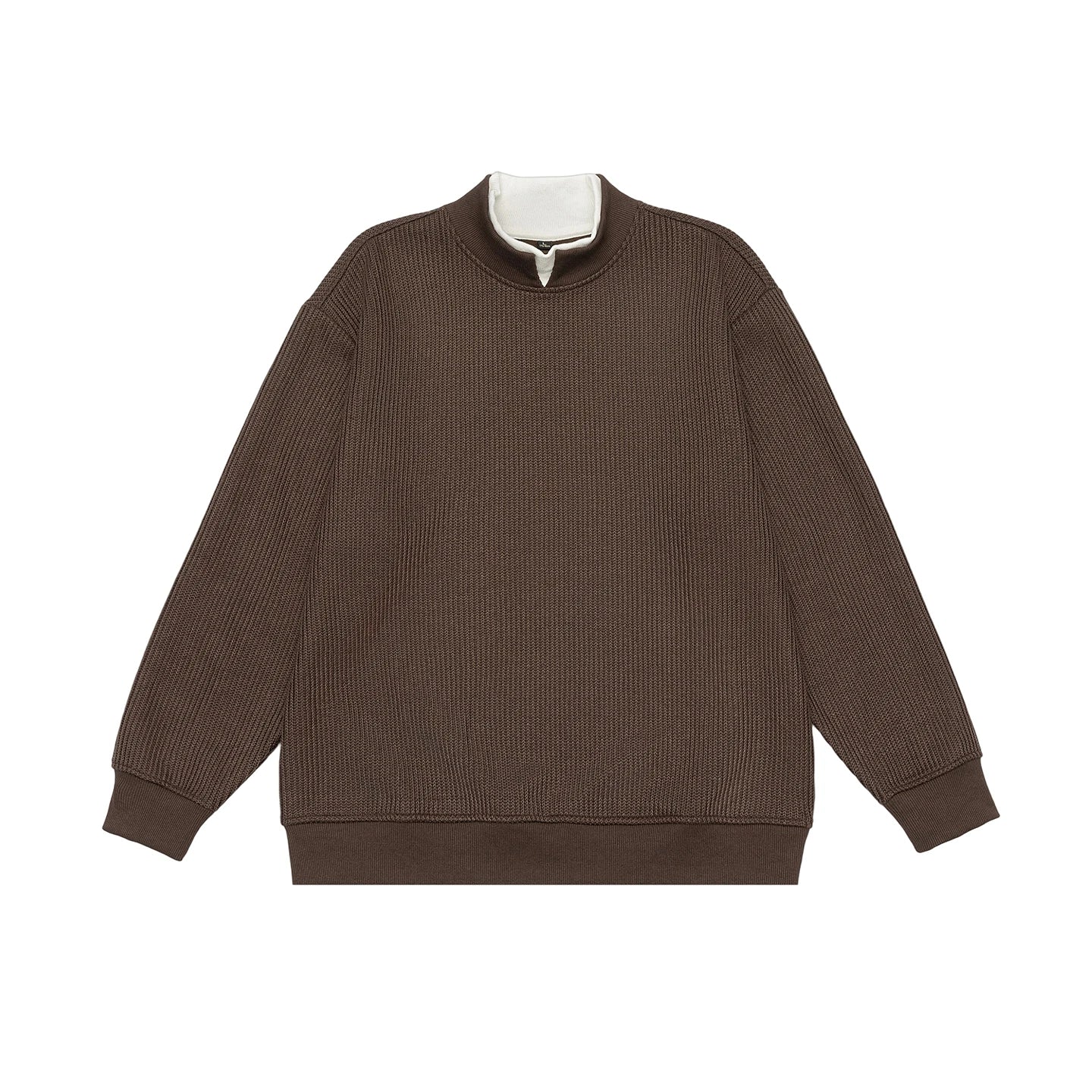 Double Collar Pullover Sweatshirt Men Loose Casual Streetwear Fashion Long Sleeve Hoodie Sweatshirts Tops