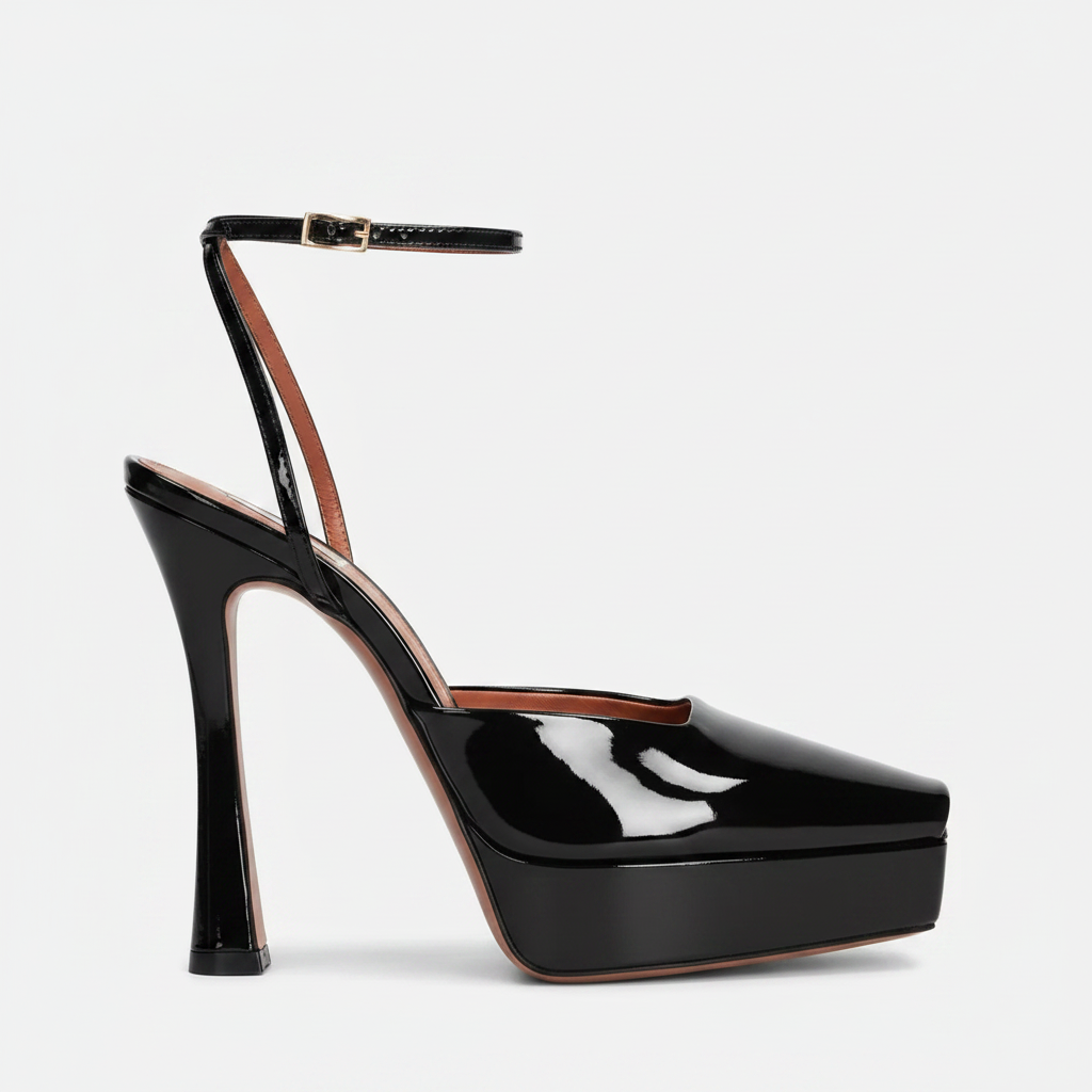 Black heel side profile